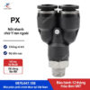 PX08-02 Nối nhanh chữ Y ren ngoài Xingchen (PX08-02 Màu đen)